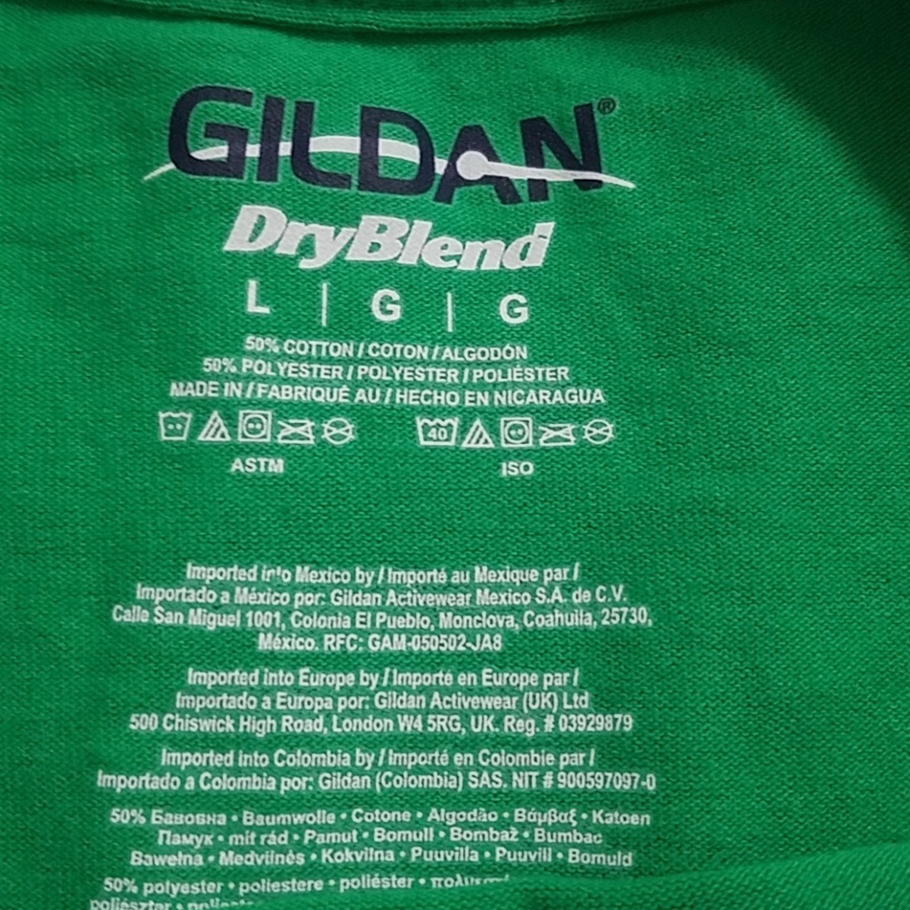 IRISH green shamrock clover St. Patrick's Day Notre Dame graphic tee Lrg. Unisex - Picture 5 of 8